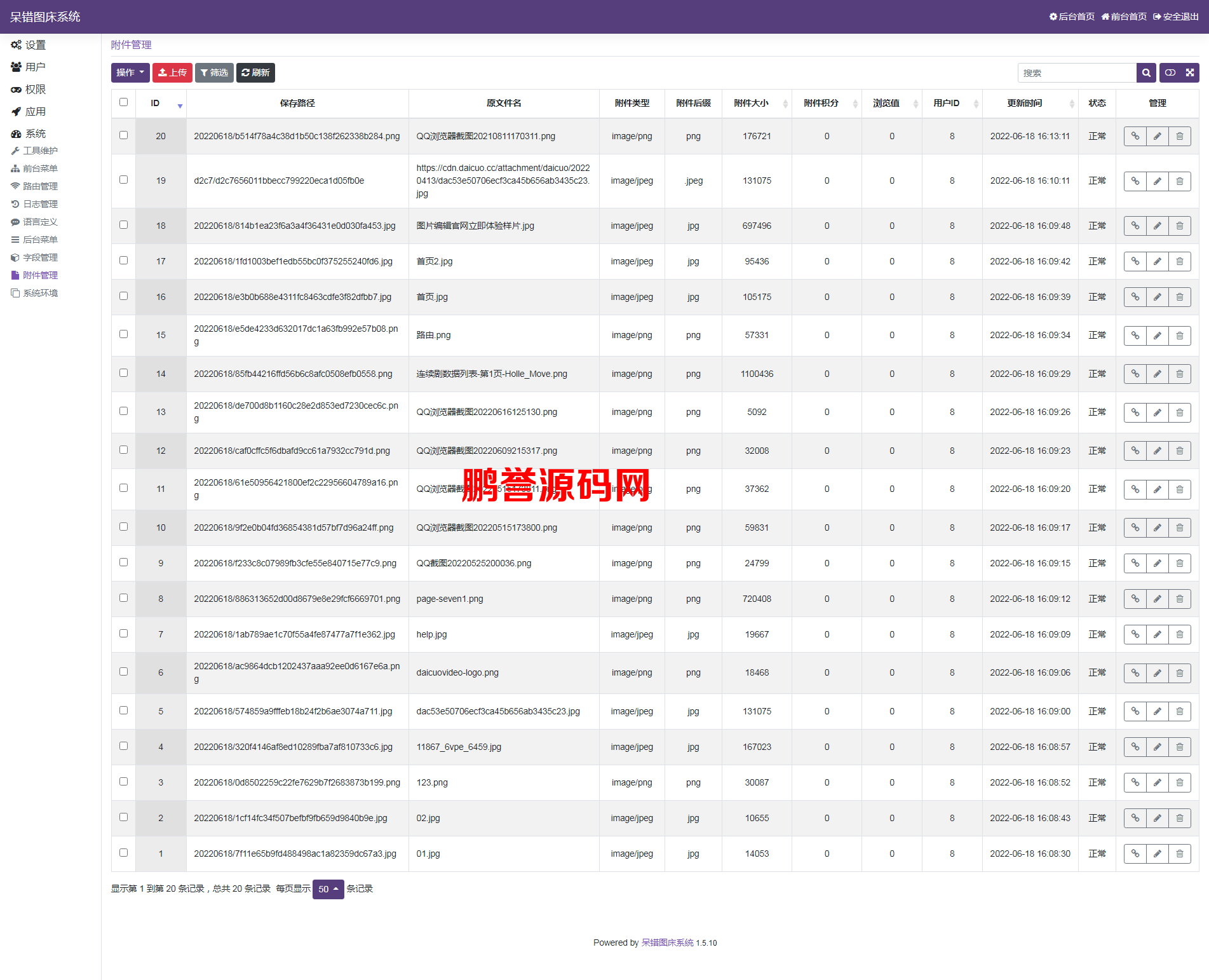 2022最新轻量级呆错图床系统源码分享 PHP源码 第5张