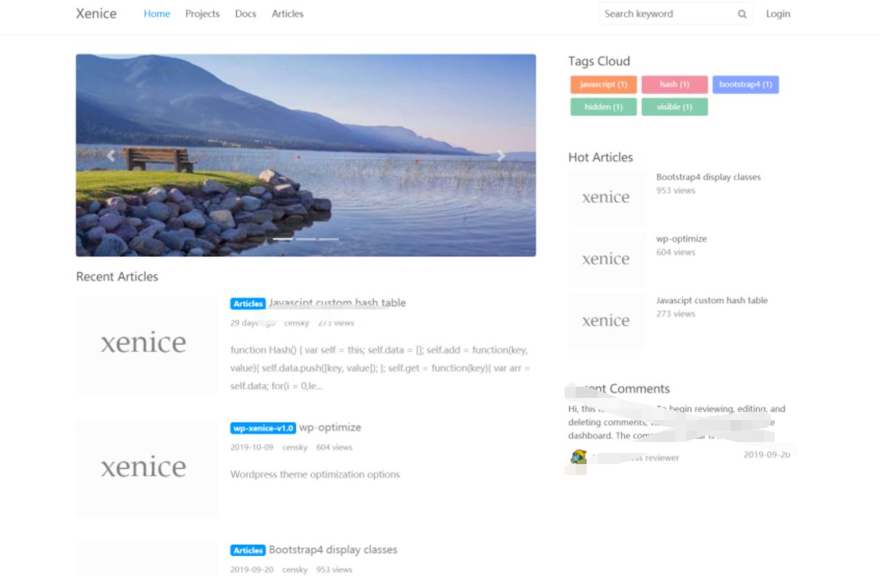 2023最新OneNice简洁大方且开源的WordPress主题模板源码