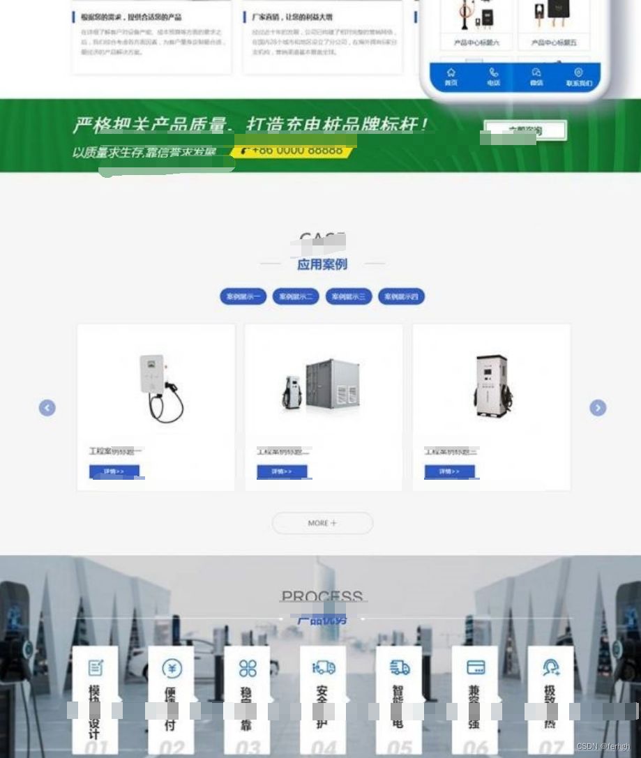 2023最新蓝色大气新能源汽车充电桩公司网站模板源码/织梦dedeCMS+带WAP手机版 PHP源码 第2张