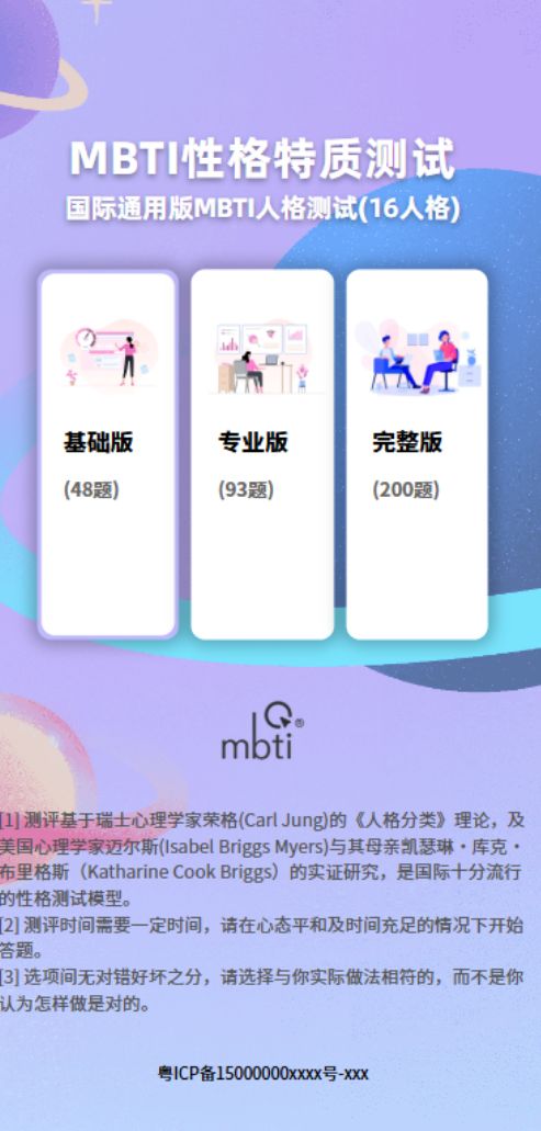 【运营级】MBTI十六型人格职业性格测试源码完整版